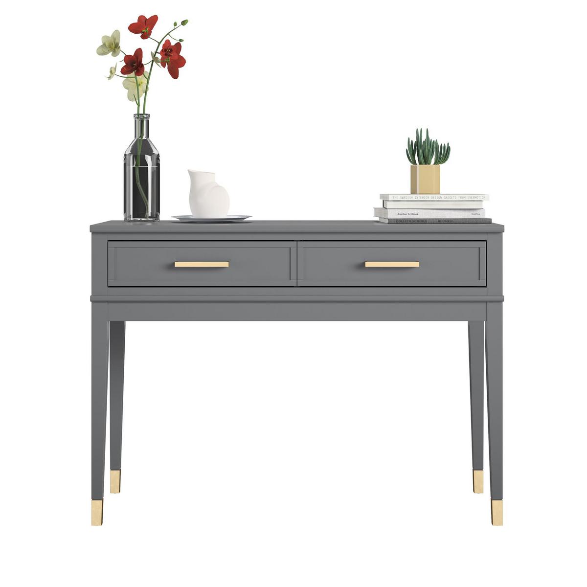 Konsole Westerleigh Graphitfarben 105 cm - Graphitfarben/Grau, Design, Holzwerkstoff/Metall (105/76/40cm) - MID.YOU