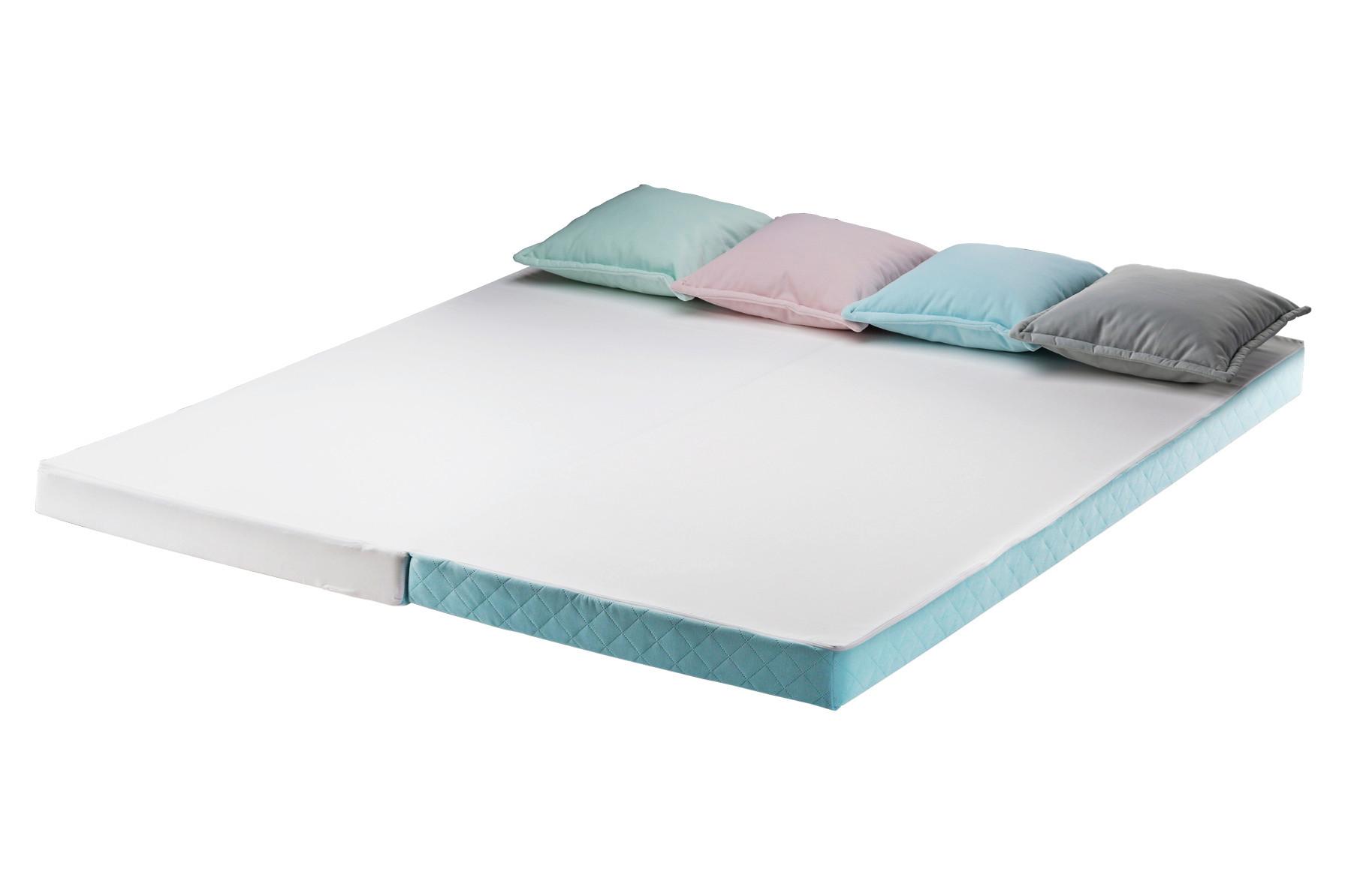 ROZKLÁDACÍ MATRACE BEAUTY - světle modrá, textil (90/200cm) - Nadana