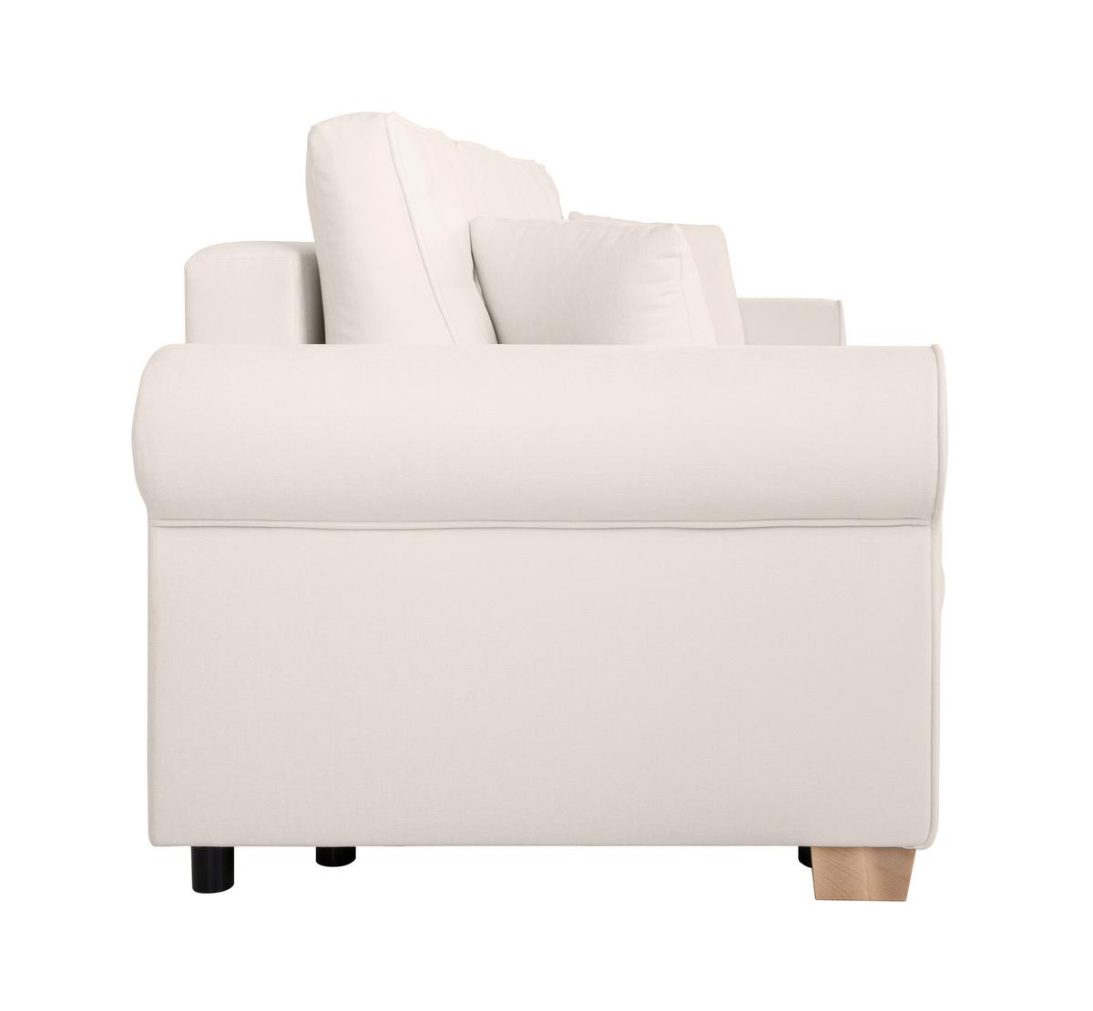 Schlafsofa Arles, Creme 02 B: 240 Cm - Buchefarben/Creme, Design, Textil (240/94/98cm) - MID.YOU