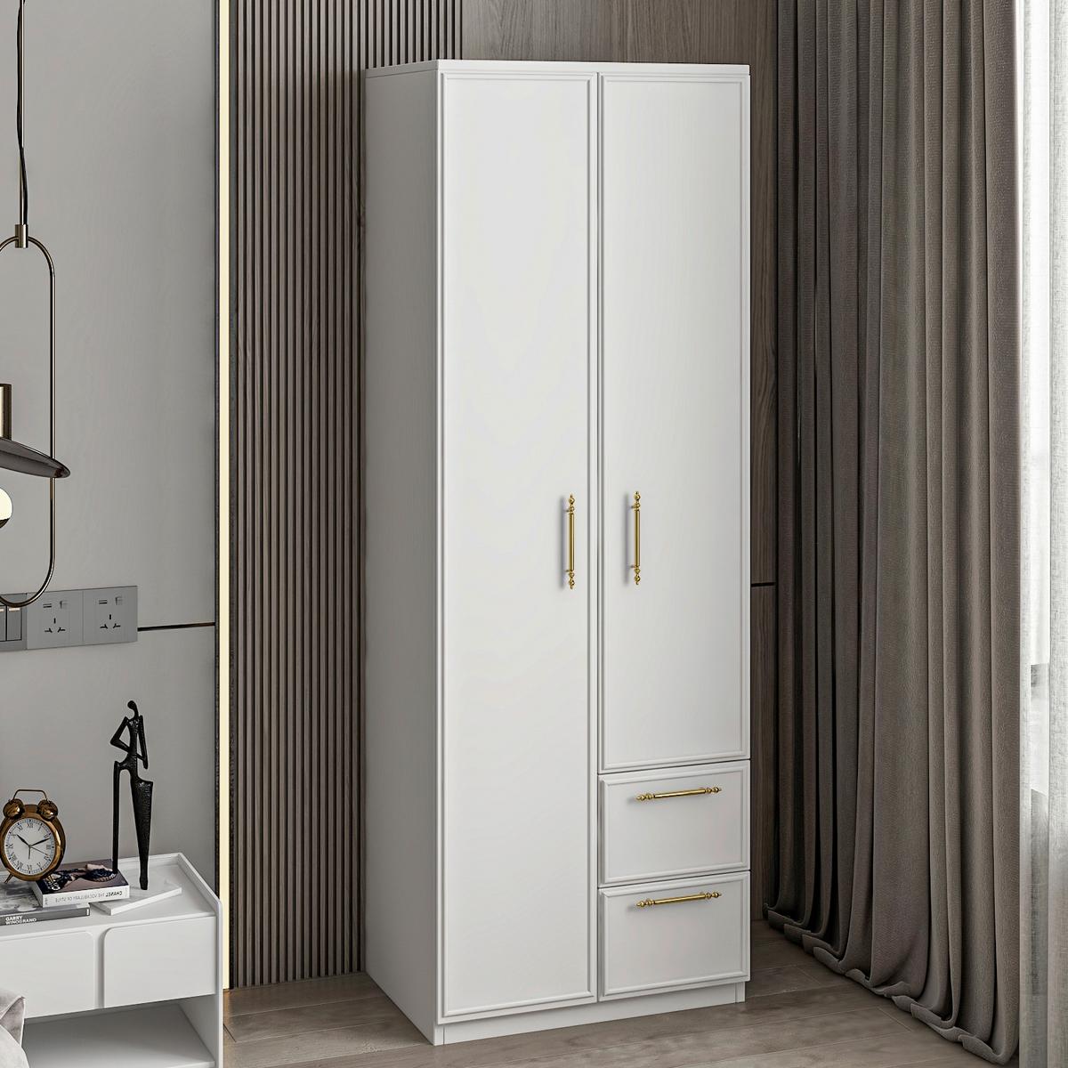 KLEIDERSCHRANK Vespera Weiß B: 60cm - Weiß, Design, Holzwerkstoff (60/172/45cm) - Livetastic