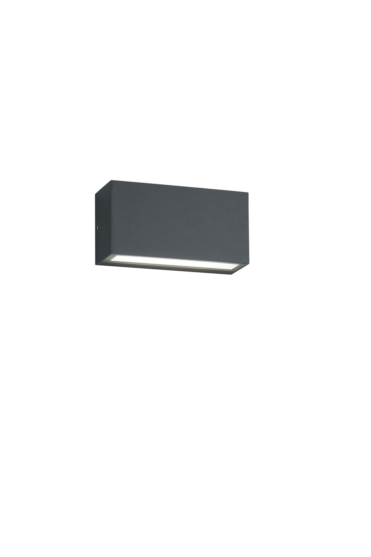 Außenwandleuchte Trend 10w Aluminium, Wandmontage - Anthrazit, Design, Metall (14/7cm) - Trio Leuchten