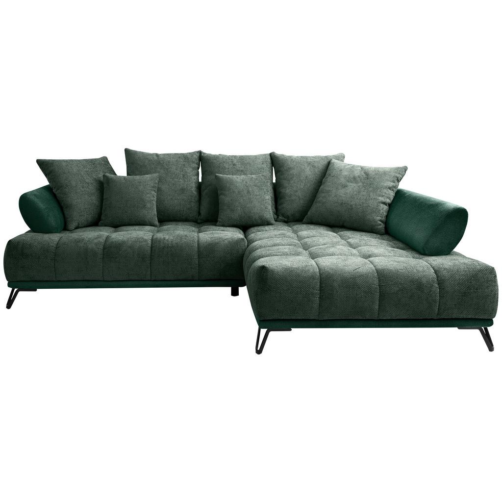Ecksofa LARGO N Dunkelgrün S: 262x184 cm