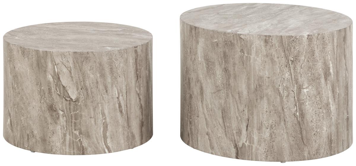 Couchtischset Dice Grau, 58 Cm - Grau, Design, Holzwerkstoff (58/58/40cm) - MID.YOU
