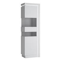 Vitrine Lyon - Schwarz, Trend, Glas/Holzwerkstoff (59,7/198/42cm) - Hom`in