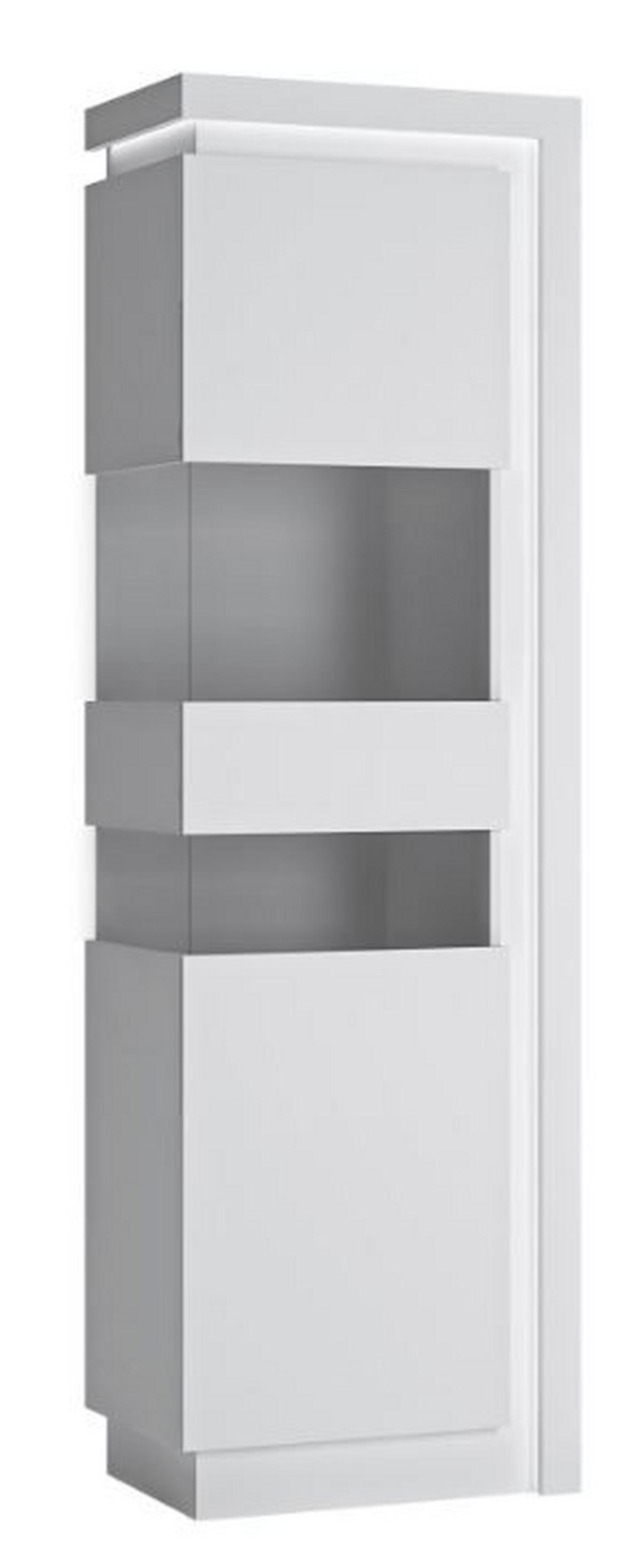 Vitrine Lyon - Schwarz, Trend, Glas/Holzwerkstoff (59,7/198/42cm) - Hom`in