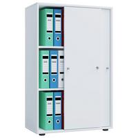 Aktenschrank versperrbar Lona XL Weiß B 70 cm - Weiß, Basics, Holzwerkstoff (70/105/37cm) - MID.YOU