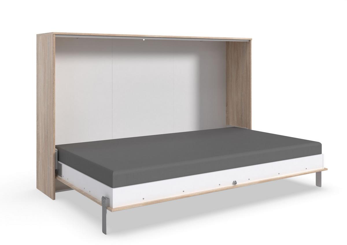 Vyklápěcí postel JUIST horizontální 140X200CM - barvy dubu, Basics, kompozitní dřevo (140/200cm)