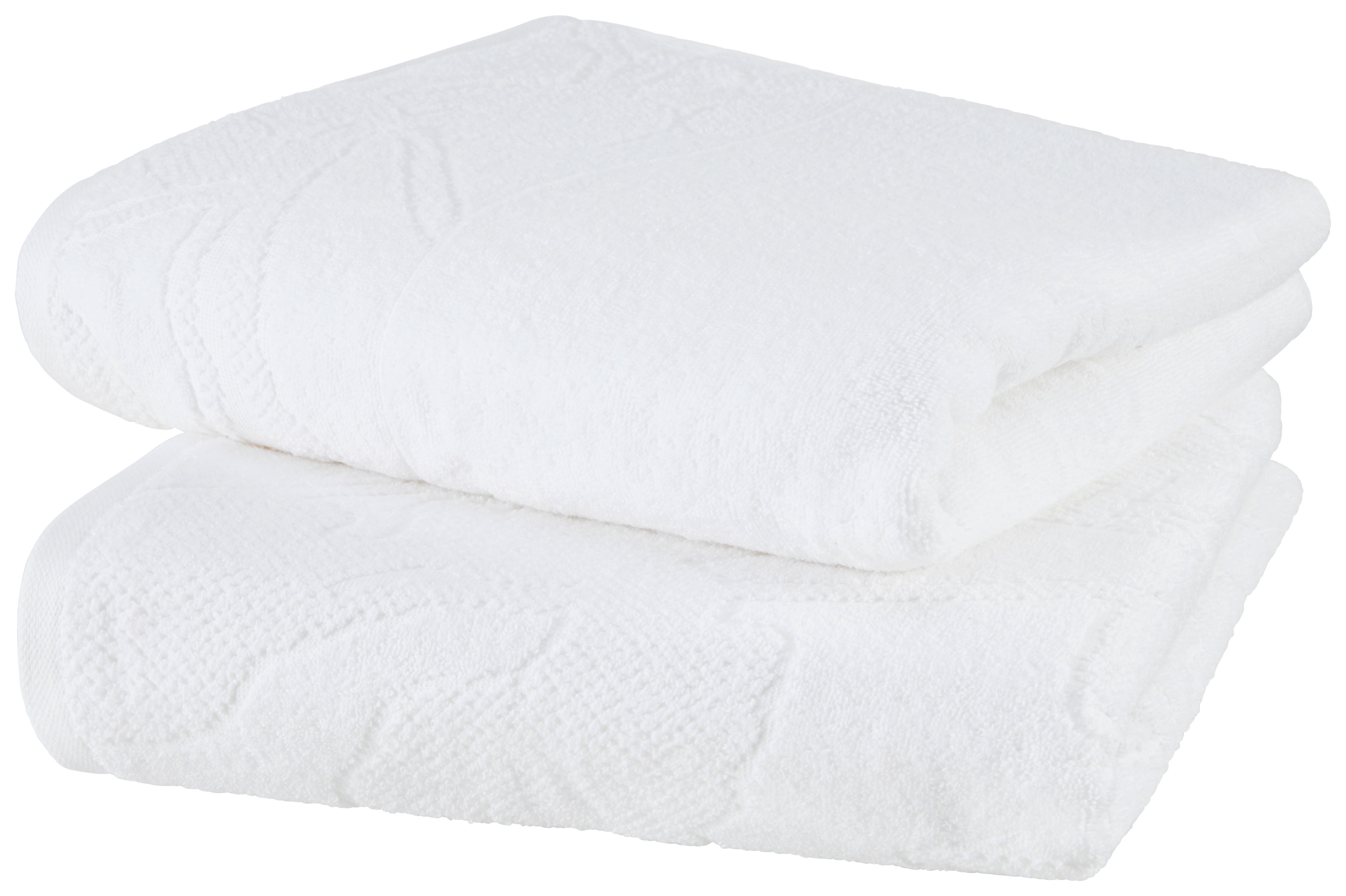 Duschtuchset Lucia 2er Pack - Weiß, ROMANTIK / LANDHAUS, Textil (70/130cm) - James Wood