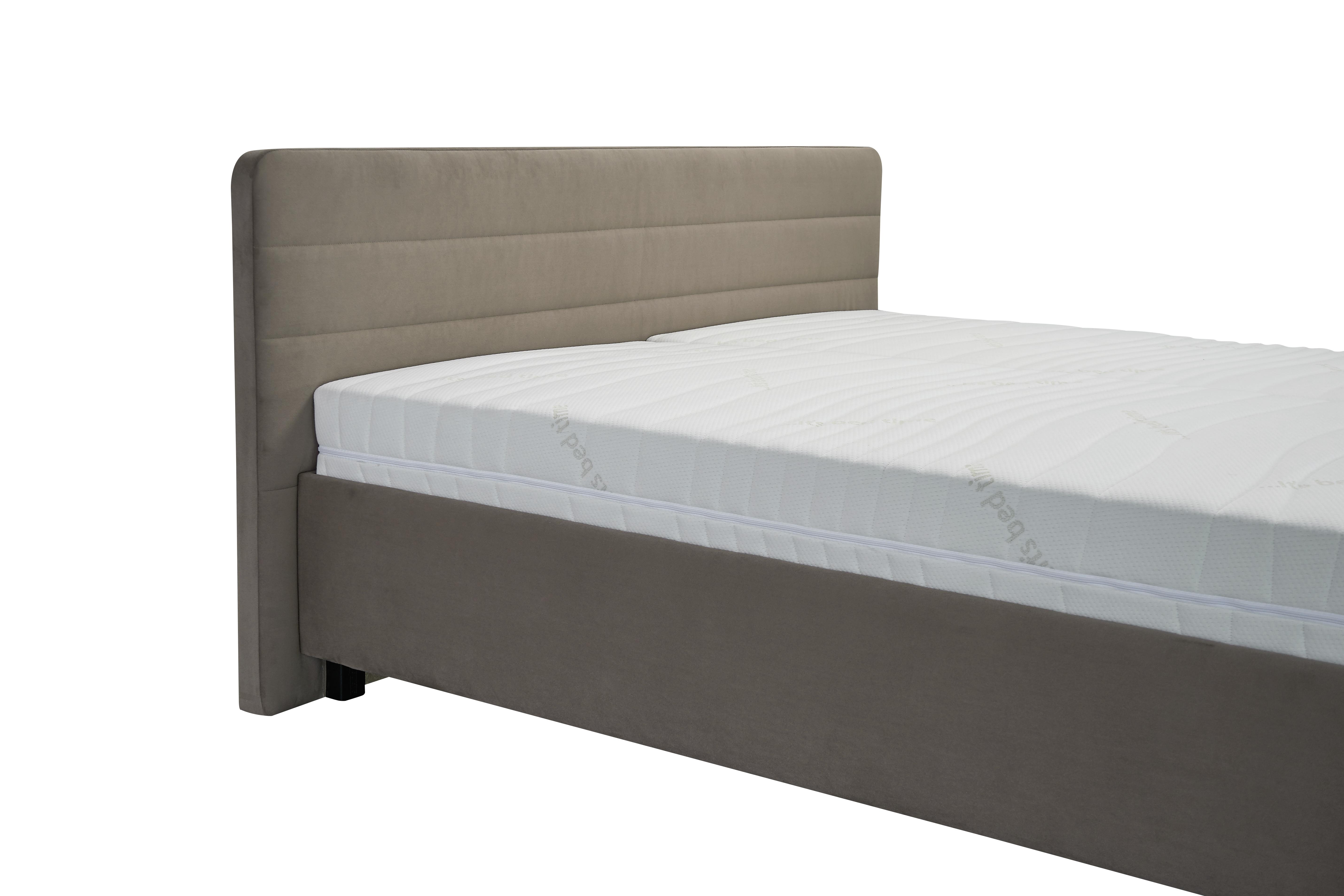 Čalouněná Postel Melissa 180 Hnědá - hnědá, Basics, kompozitní dřevo/textil (180/200cm)