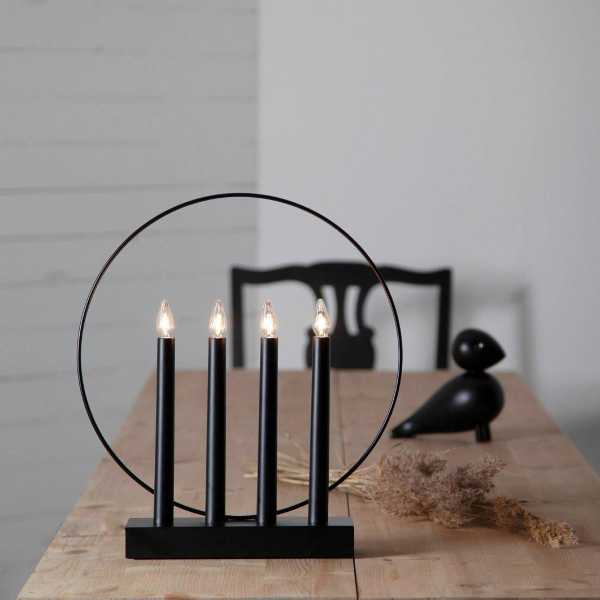 LED-Kerze 644-68 Glossy - Schwarz, Basics, Holz/Kunststoff (32/7,5/35cm) - Eglo