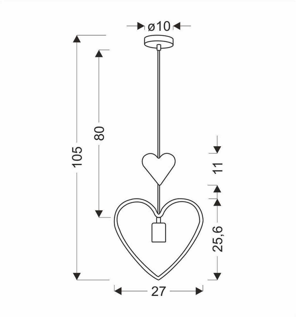 Kinderhängeleuchte 31-12104 Single Hh - Pink/Weiß, Basics, Holzwerkstoff/Metall (27/10/105cm)