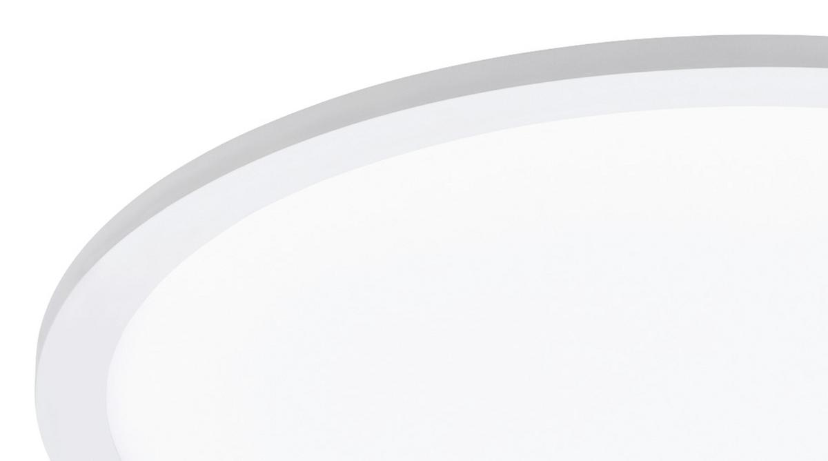 Led-deckenleuchte Sarsina Ø 45 Cm Dimmbar - Weiß, MODERN, Kunststoff/Metall (45/5cm)