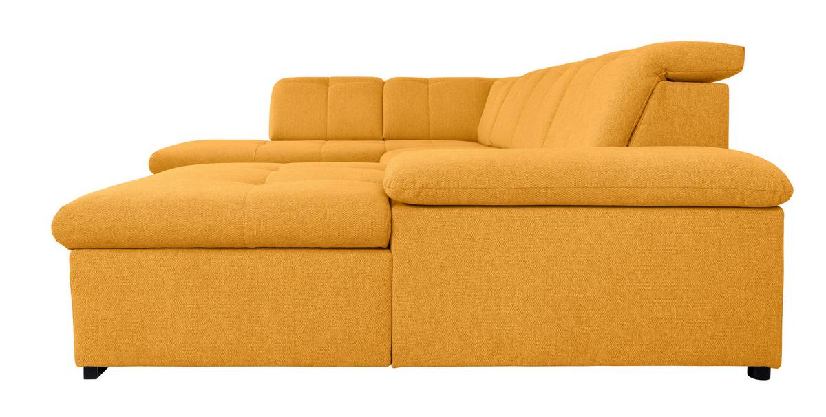 Wohnlandschaft Ramzes Gelb U: 215x328x173 cm - Beige/Gelb, Design, Textil (215/328/173cm) - MID.YOU