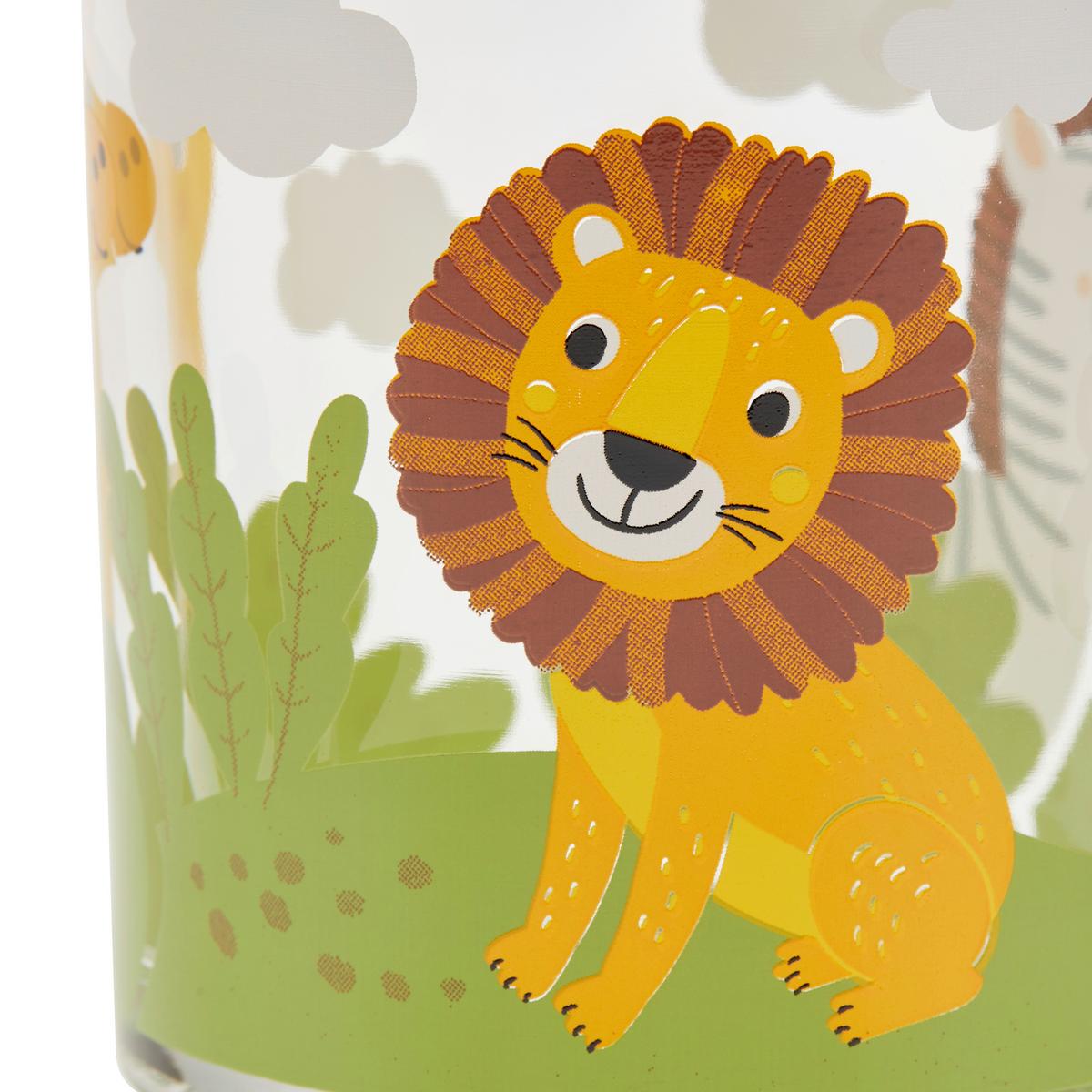 Trinkglas Mit Tierdesign Nilsson Ca. 250 Ml - Klar/Multicolor, Design, Glas (250ml) - Luca Bessoni