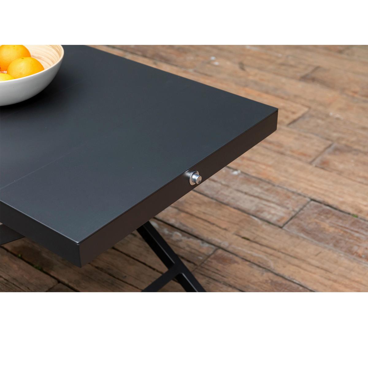 Loungetisch Merino Designo - Anthrazit, MODERN, Kunststoff/Metall (110/62/60cm) - Gardenson