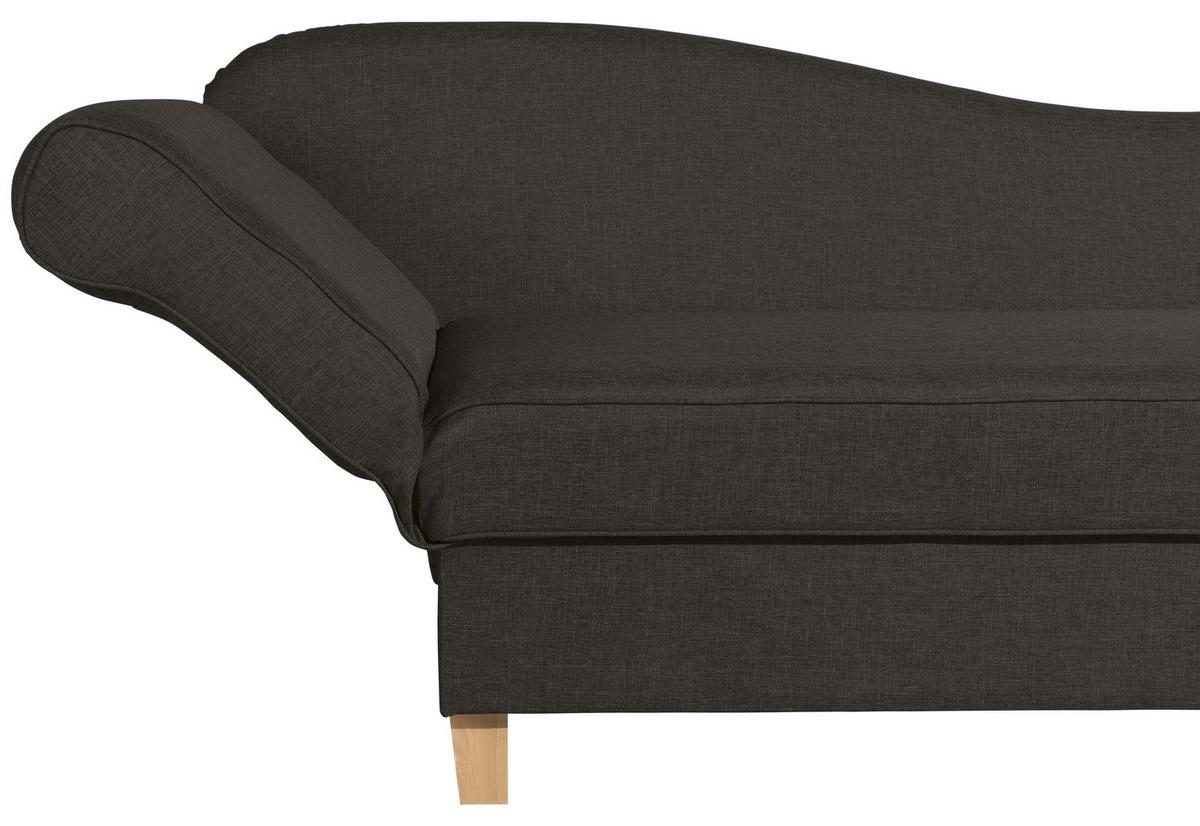 Recamiere Selma Braun Links Mit Bettkasten+schlaffunktion - Dunkelbraun/Buchefarben, Design, Textil (190/88/82cm) - Max Winzer