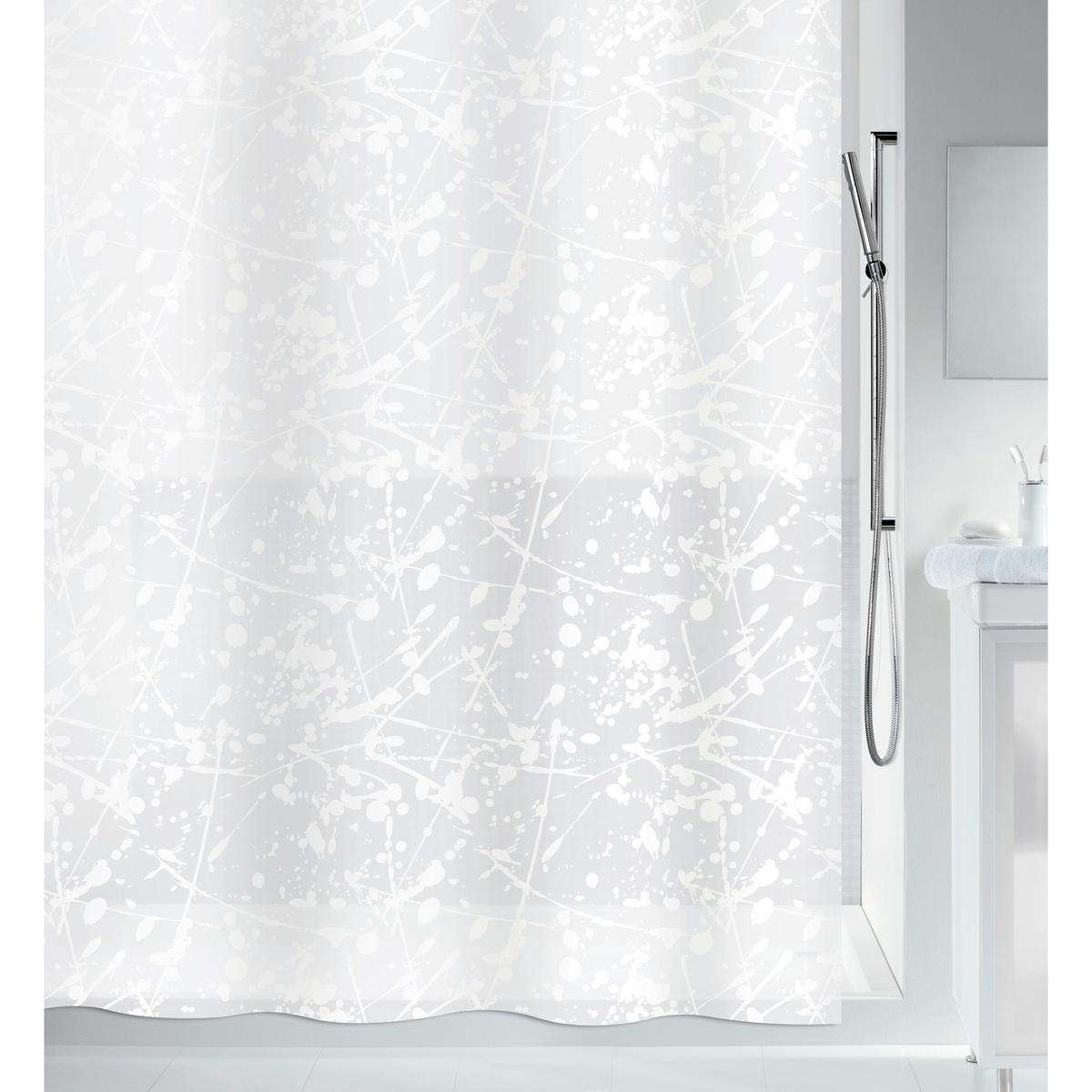 Duschvorhang in Weiß Kunststoff - Weiß, Basics, Kunststoff (180/200cm) - Spirella