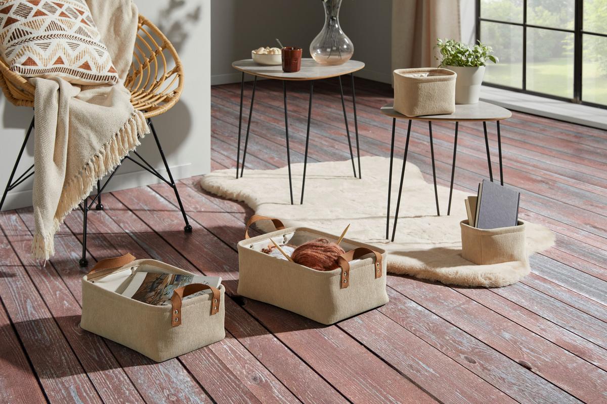 Korb Krisi - S - Beige, Basics, Kunststoff/Textil (18/13/12cm) - James Wood