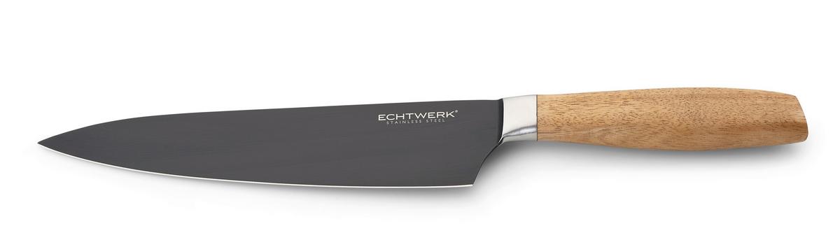 Kochmesser Edelstahl Schwarz Klinge: 20 Cm - Schwarz, Basics, Metall (34,2cm) - Echtwerk