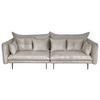 2-Sitzer-Sofa Sing Grau Cord B: 262 cm - Schwarz/Grau, Design, Textil (262/91/115cm) - MID.YOU