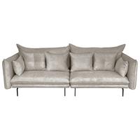 2-Sitzer-Sofa Sing Grau Cord B: 262 cm - Schwarz/Grau, Design, Textil (262/91/115cm) - MID.YOU