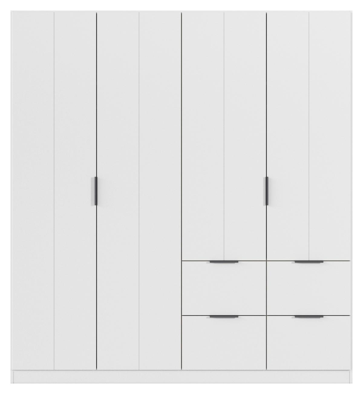 DREHTÜRENSCHRANK Ella Weiß B: 181cm - Weiß, MODERN, Holzwerkstoff (181/197/56cm) - Rauch Möbel
