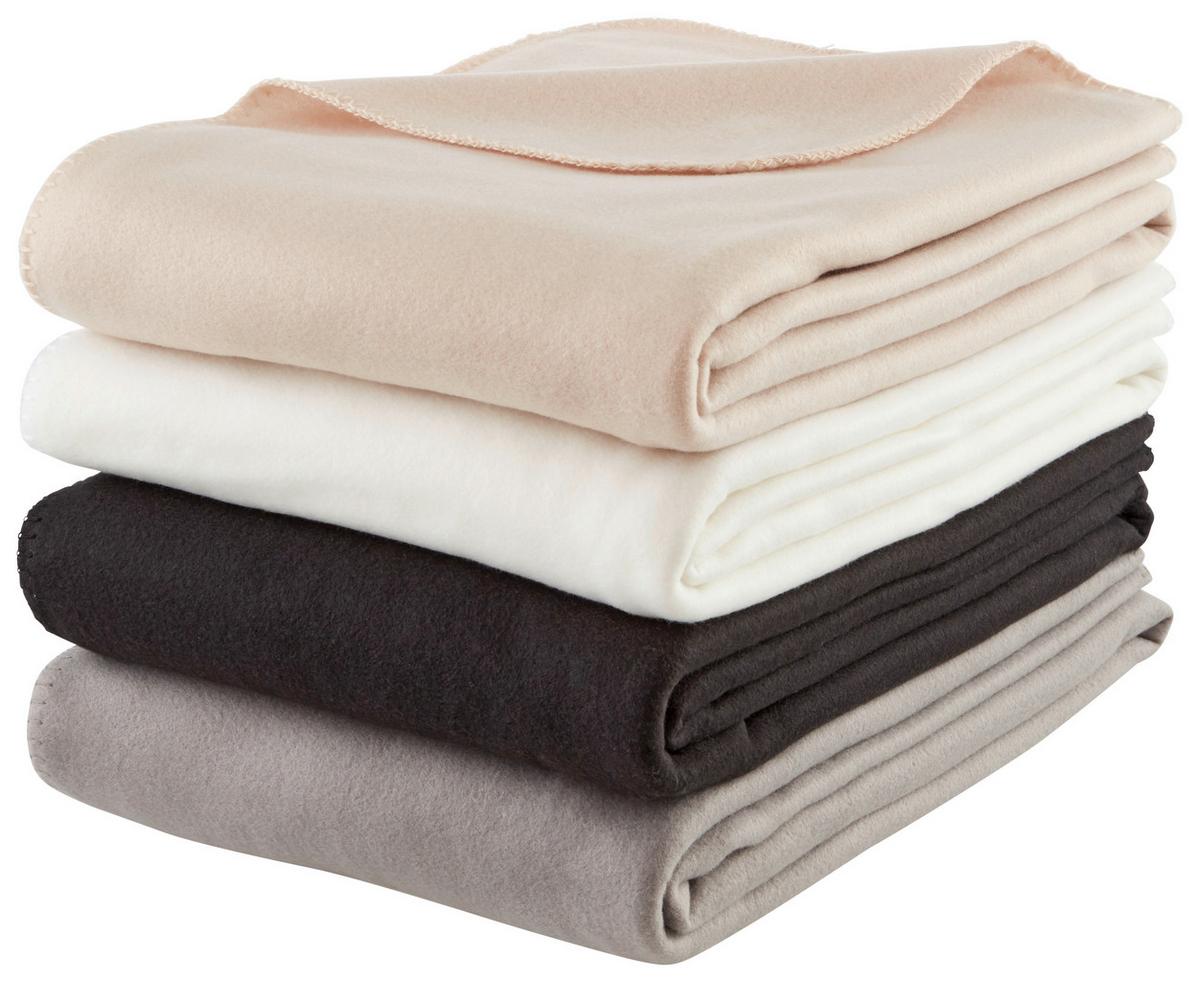 Fleecová deka Felicity, 140/200cm, biela - biela, Konventionell, textil (140/200cm) - Modern Living