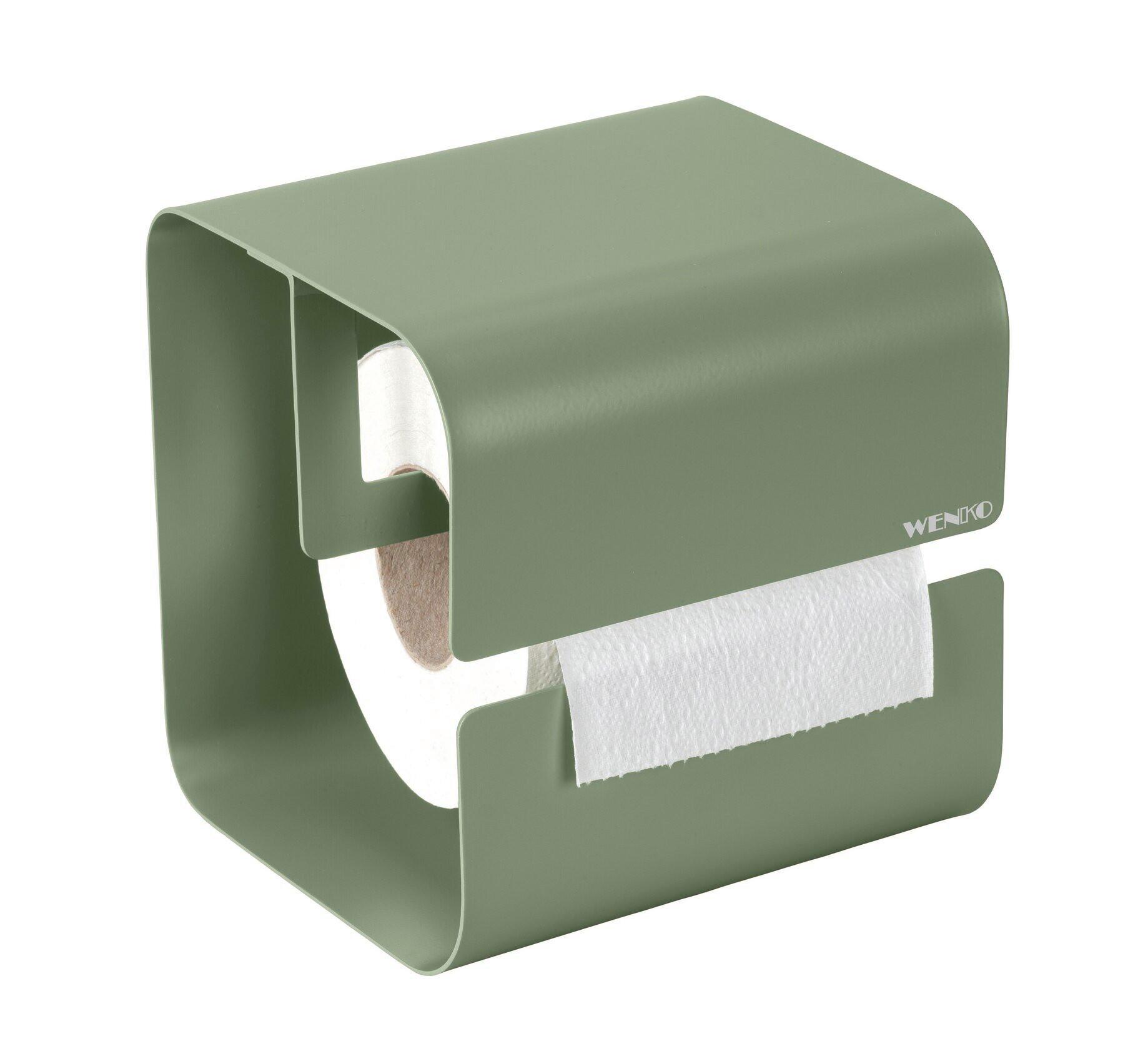 DRŽÁK NA TOALETNÍ PAPÍR TURBO-LOC LIZAN - zelená, Moderní, kov (14/14,5/13,7cm) - Mömax