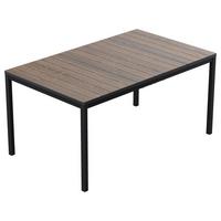 Gartentisch Porto Tisch - Walnussfarben/Graphitfarben, Basics, Kunststoff/Metall (153/75,4/90cm)