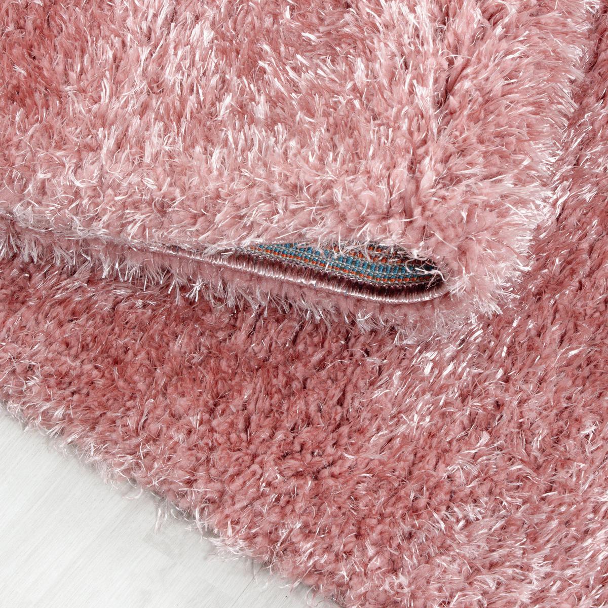 Hochflor Teppich Rosa Naturfaser Brilliant 200x290cm - Rosa, Basics, Textil (200/290cm)