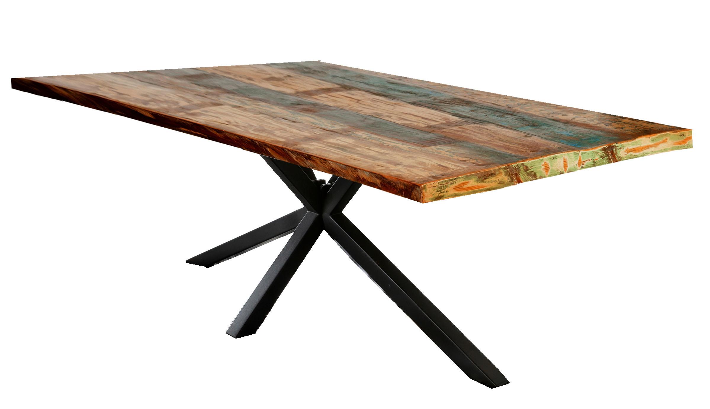 ESSTISCH Multicolor/Schwarz L: 160cm - Multicolor/Schwarz, MODERN, Holz/Metall (160/85/76cm) - MID.YOU