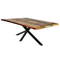 ESSTISCH Multicolor/Schwarz L: 160cm - Multicolor/Schwarz, MODERN, Holz/Metall (160/85/76cm) - MID.YOU