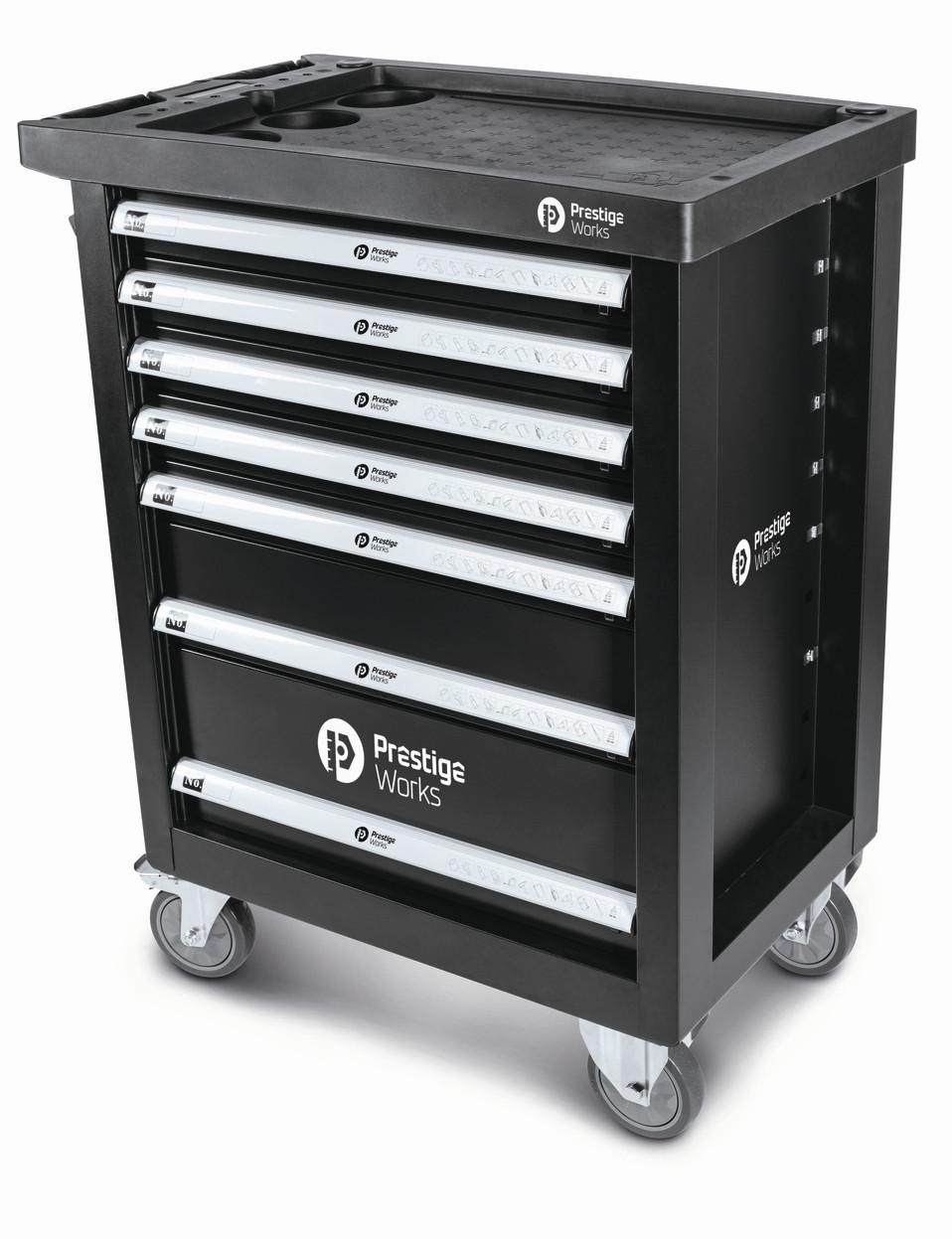 WERKSTATTWAGEN PWTOC11 - Schwarz, Basics, Metall (79/49/84cm)