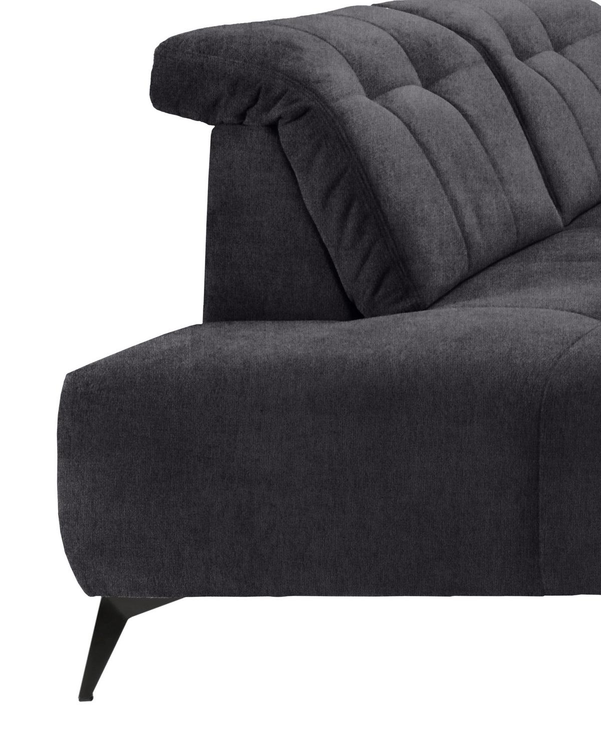 Ecksofa, Sitzvorzug Elektrisch Sano, Anthrazit, 200x337x180cm - Anthrazit/Schwarz, MODERN, Textil (200/337/180cm) - Livetastic