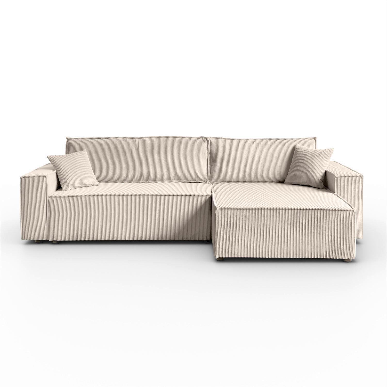 Ecksofa Carlos Xl - Beige, Design, Textil (143/277cm) - P & B