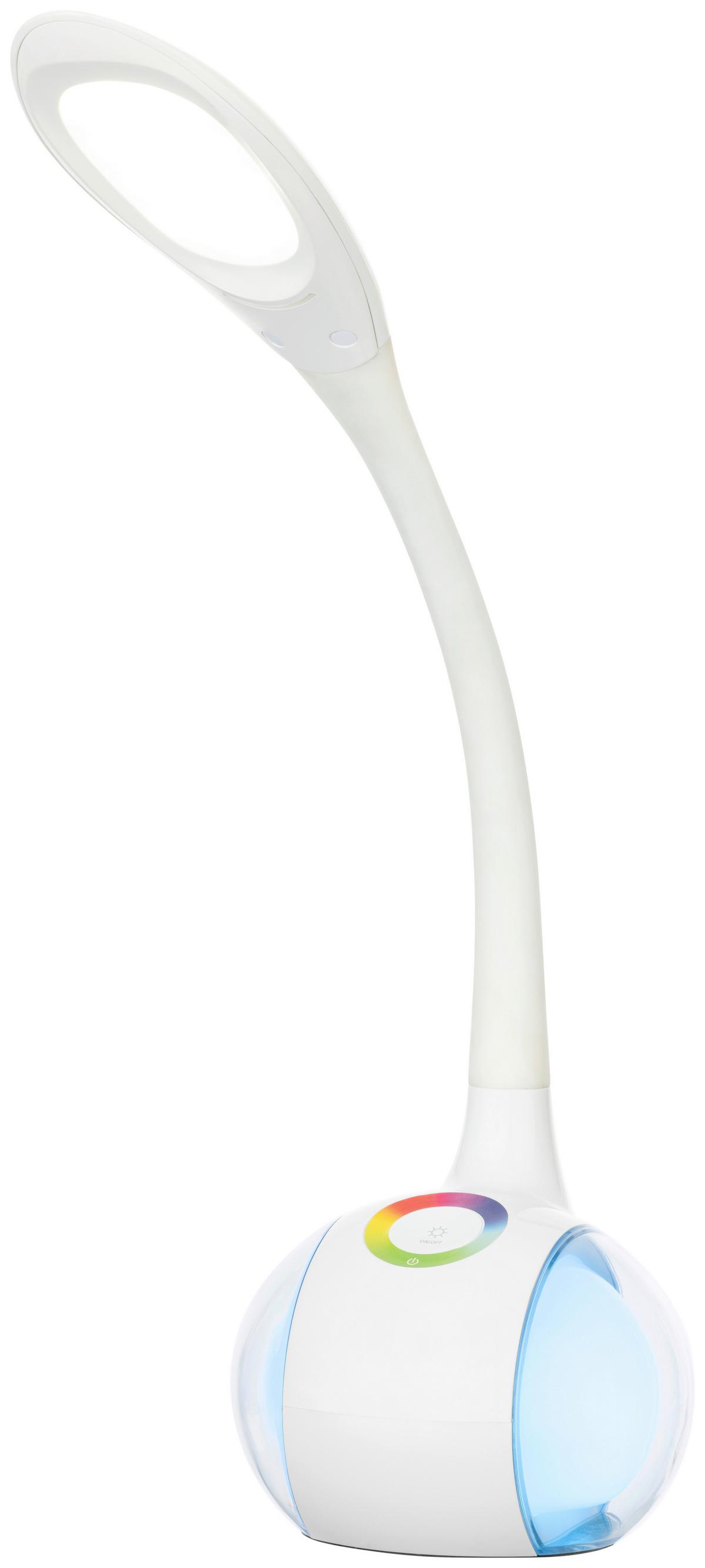 LAMPA NA PÍSACÍ STÔL NIHAT - biela, Modern, kov/plast (12,5/12,5/34cm) - Mömax