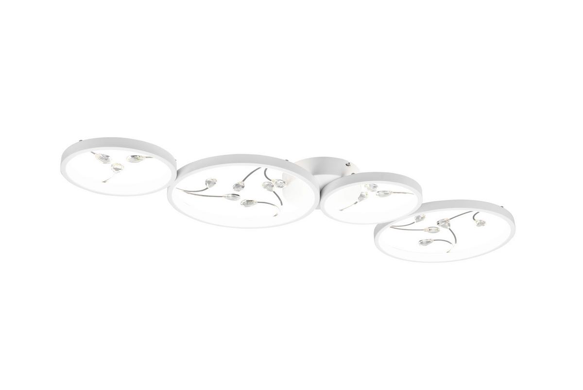 Deckenleuchte L: 95,5 Cm 3 Helligkeitsstufen - Weiß, Design, Metall (95,5/40/6,5cm) - Trio Leuchten