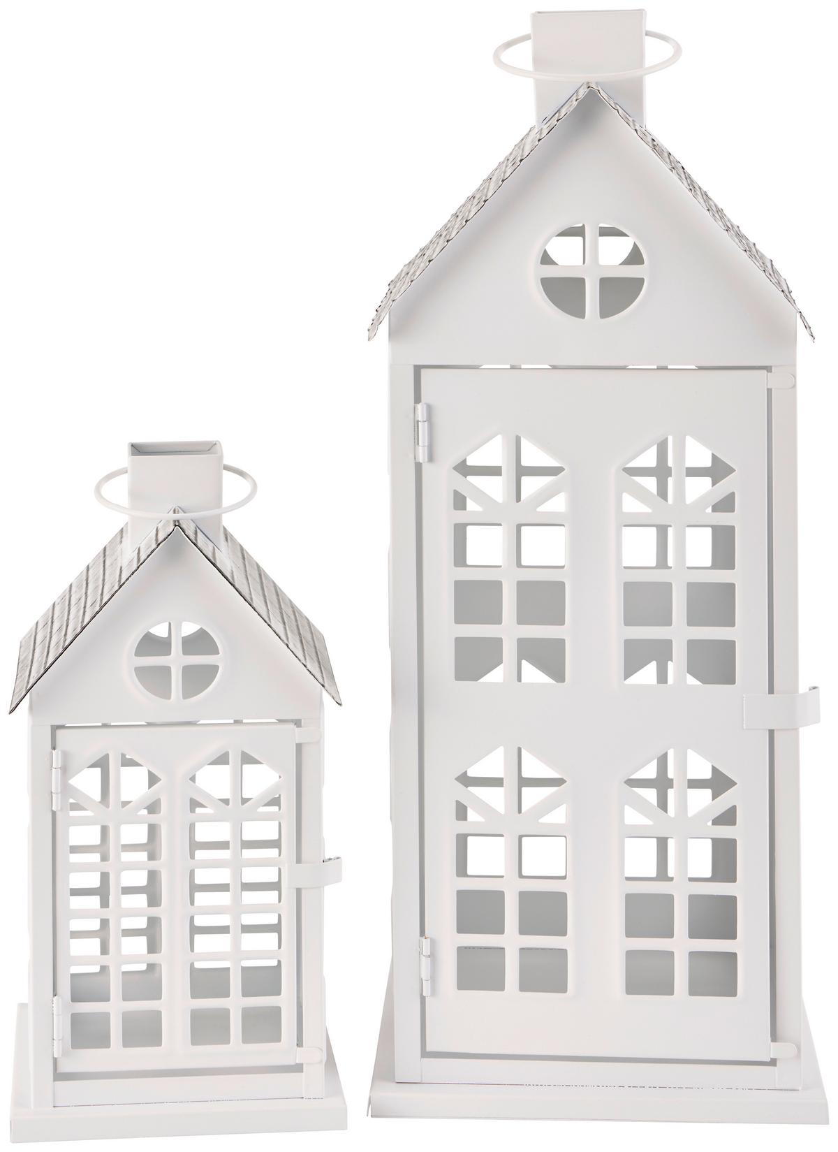 Lámpás Emilia - fehér, Konventionell, fém (18/18/48,5cm) - Luca Bessoni