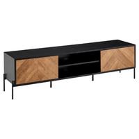 Lowboard Wohnling B: 163 cm Schwarz/Braun - Schwarz/Braun, MODERN, Holzwerkstoff (163/45/40cm) - MID.YOU