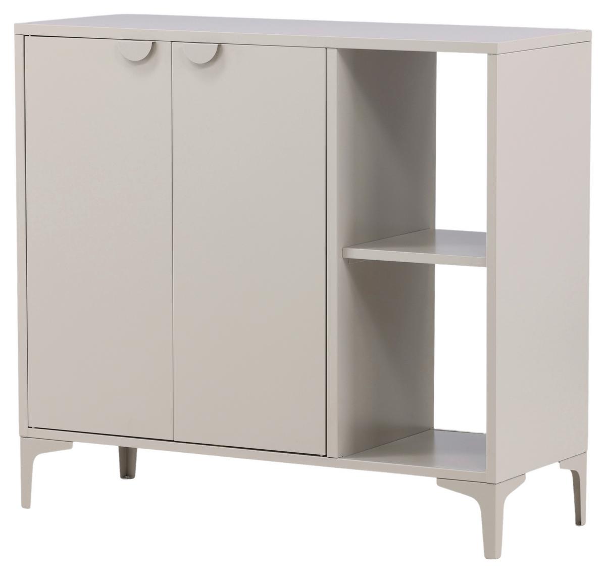 Sideboard Piring - Beige, Design, Metall (110/100/42cm) - Livetastic