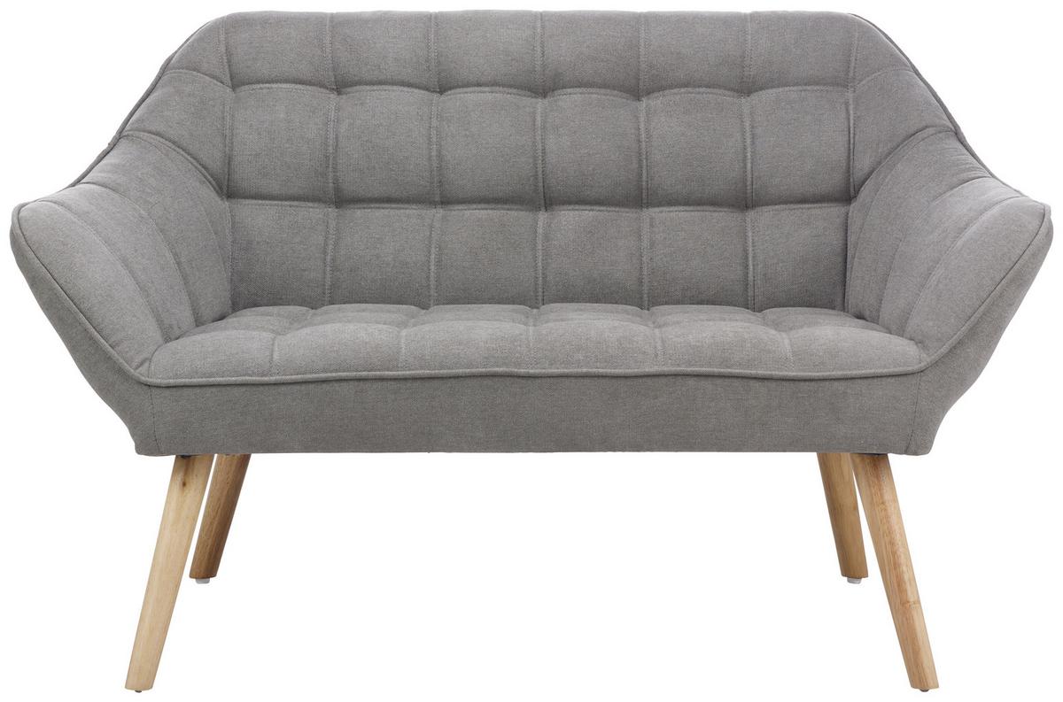 Dvojmiestna pohovka Monique, sivá - sivá, Modern, drevo/textil (127/76/74,5cm) - Modern Living