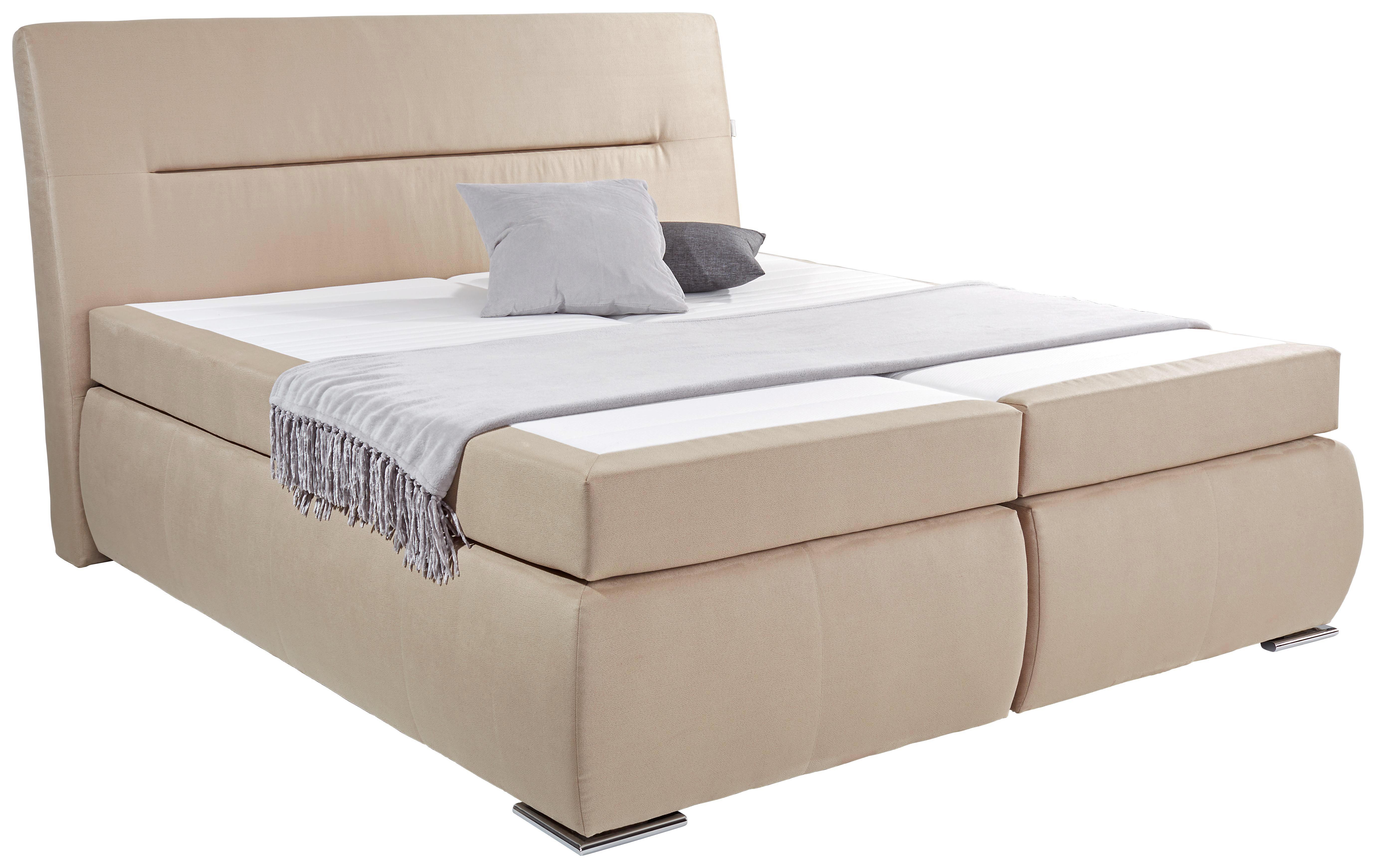 Boxspring Ágy Penna - Bézs, konvencionális, Textil (180/200cm)