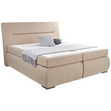 Boxspringbett Penna 180x200 Beige - Chromfarben/Beige, KONVENTIONELL, Textil (180/200cm) - James Wood