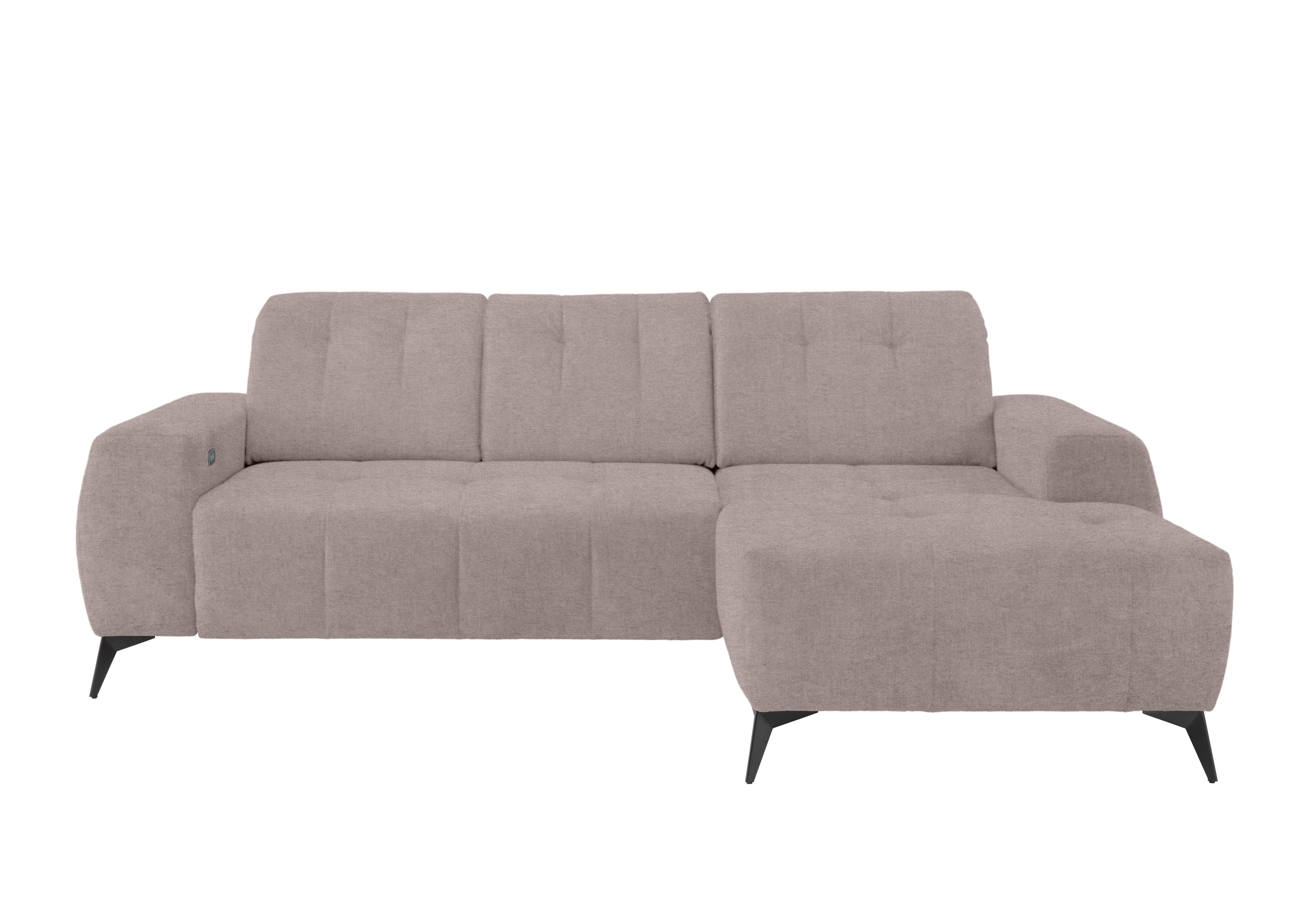 Ecksofa mit USB Anschluss Sano, Taupe, S: 258x180 cm - Taupe/Schwarz, MODERN, Textil (258/180cm) - Livetastic