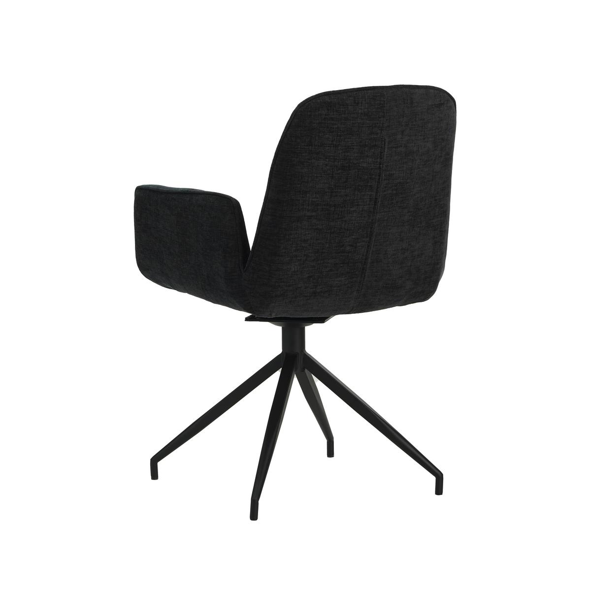 Armlehnstuhl Toulouse Schwarz B: 61 Cm - Schwarz, MODERN, Textil/Metall (61/89/62cm) - MID.YOU