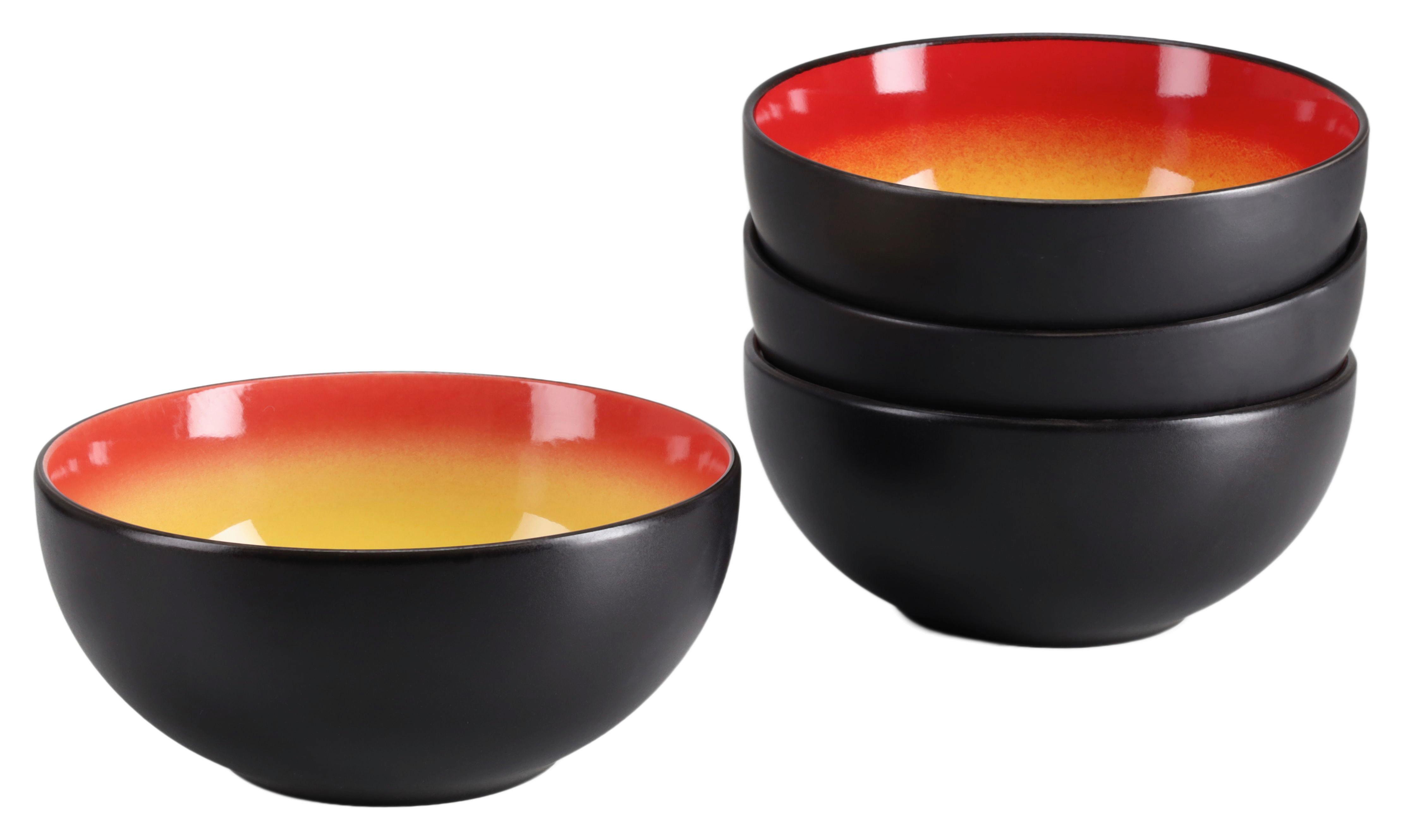 SADA MÍS 24929 HOT RED BUDDHA BOWL - čierna/žltá, Trend, keramika (17,5/8,5cm) - Creatable