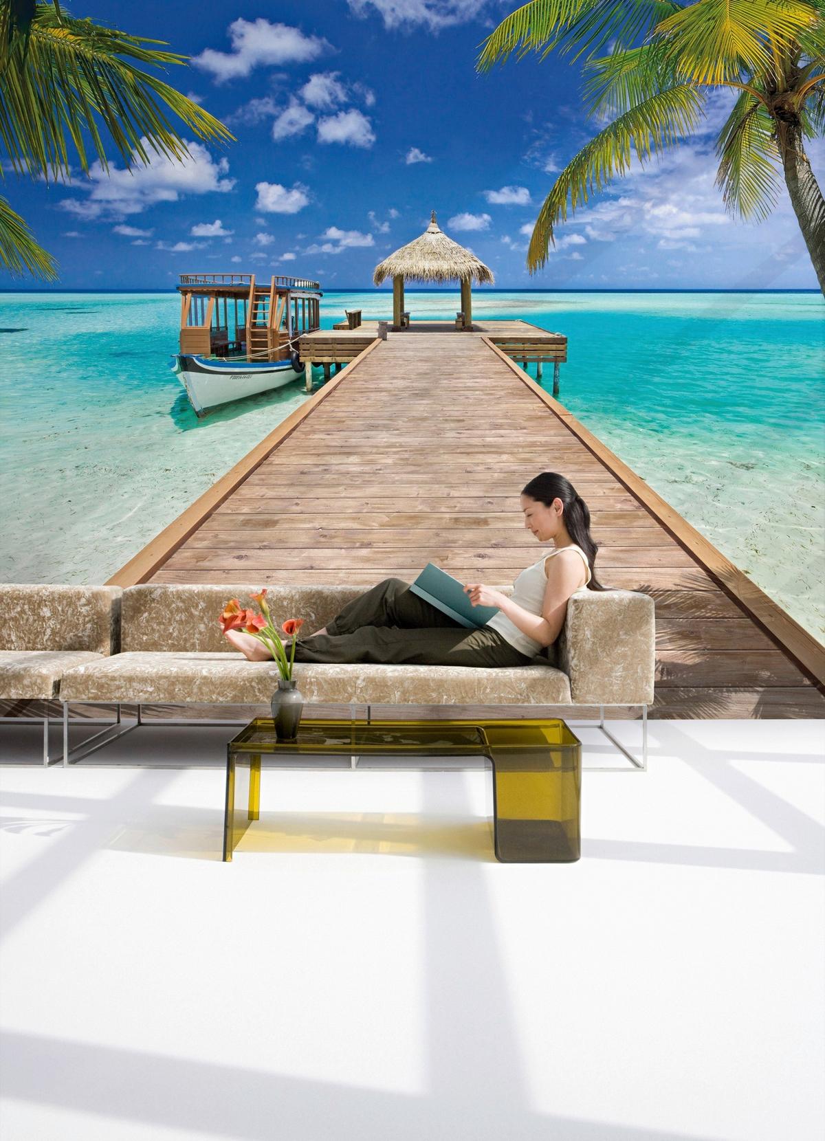 Fototapete 8-921 - Blau/Multicolor, Natur, Papier (368/254cm)