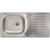 Spüle 100230 - Edelstahlfarben, Design, Metall (86/43,5cm) - HKT