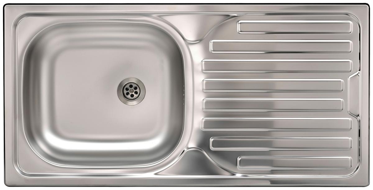 Spüle 100230 - Edelstahlfarben, Design, Metall (86/43,5cm) - HKT