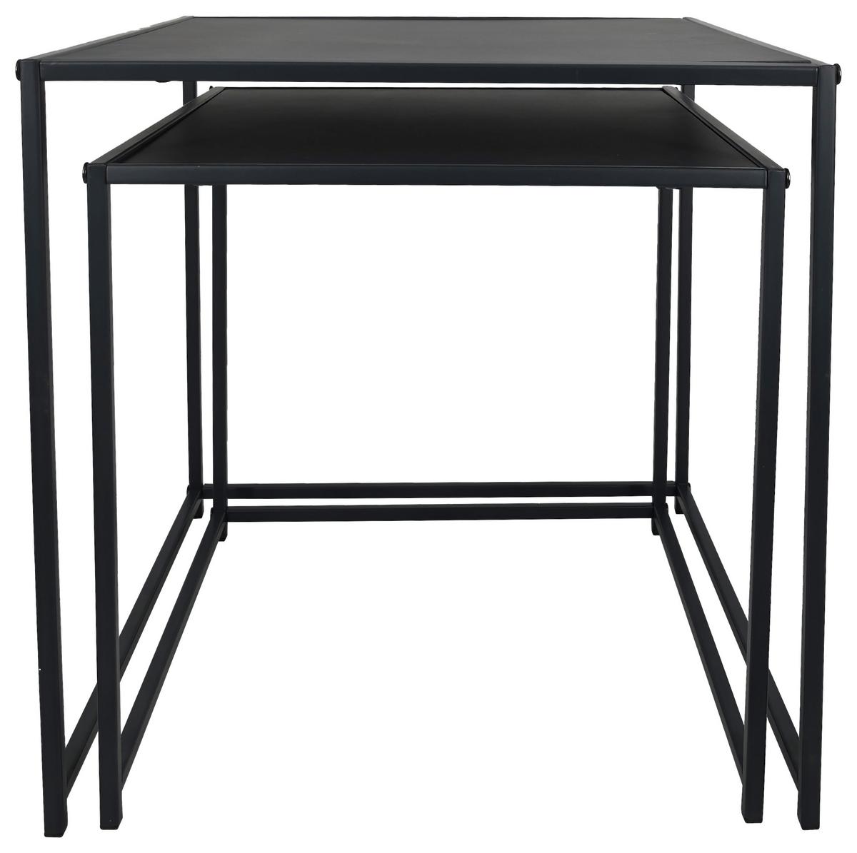 Satztisch Bali - Dunkelgrau, MODERN, Holzwerkstoff/Metall